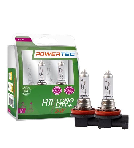 Сијалица PTXLL11 DUO 24v 70w h11 PG19-2  Powertec Long Life