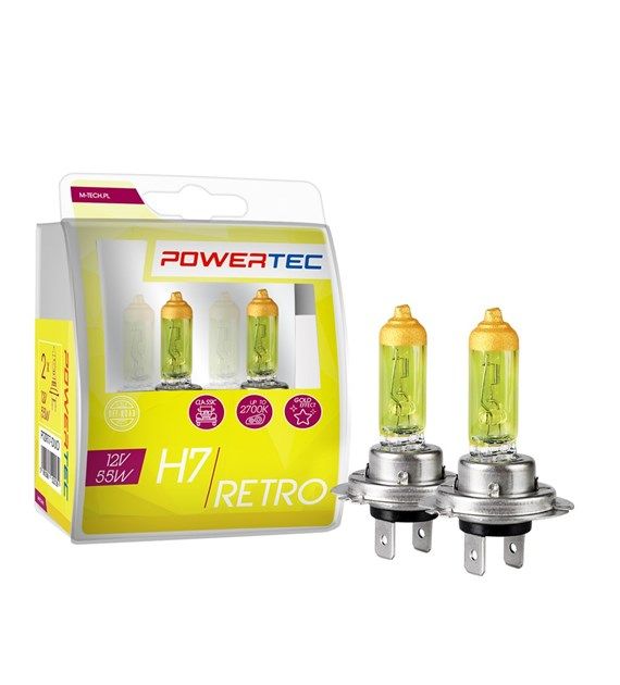 Сијалица PTZRT7-DUO 12v h7 Powertec retro
