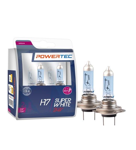 Сијалица PTXSW7-DUO H7 24v Powertec Super White