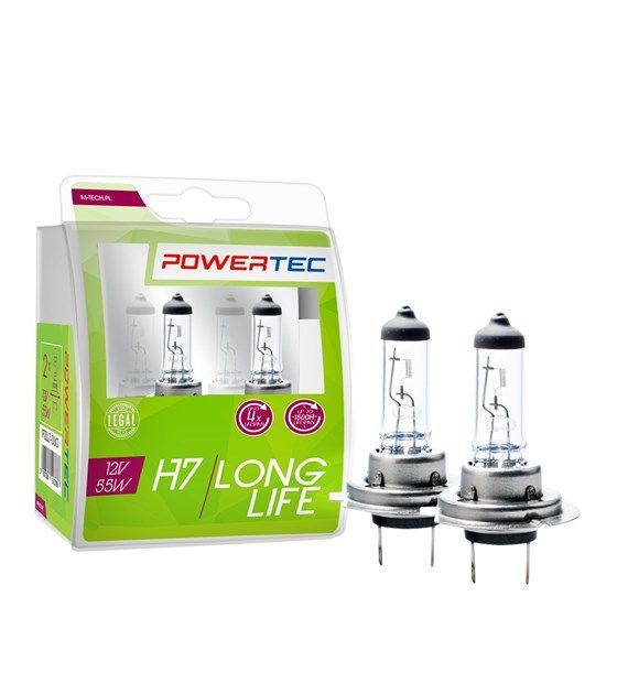 Сијалица PTZLL7 сет DUO 12v H7 55w Px26d Powertec Long live M-Tech