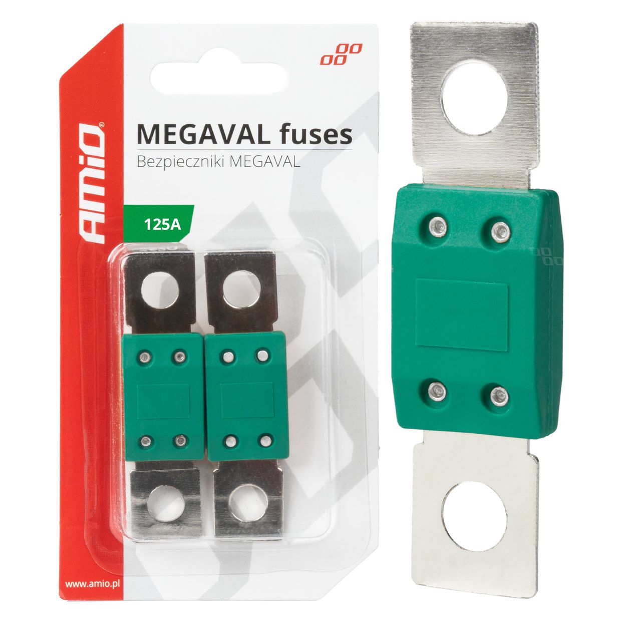 Осигурач MEGAVAL 2PCS 125A blister AMIO-03464