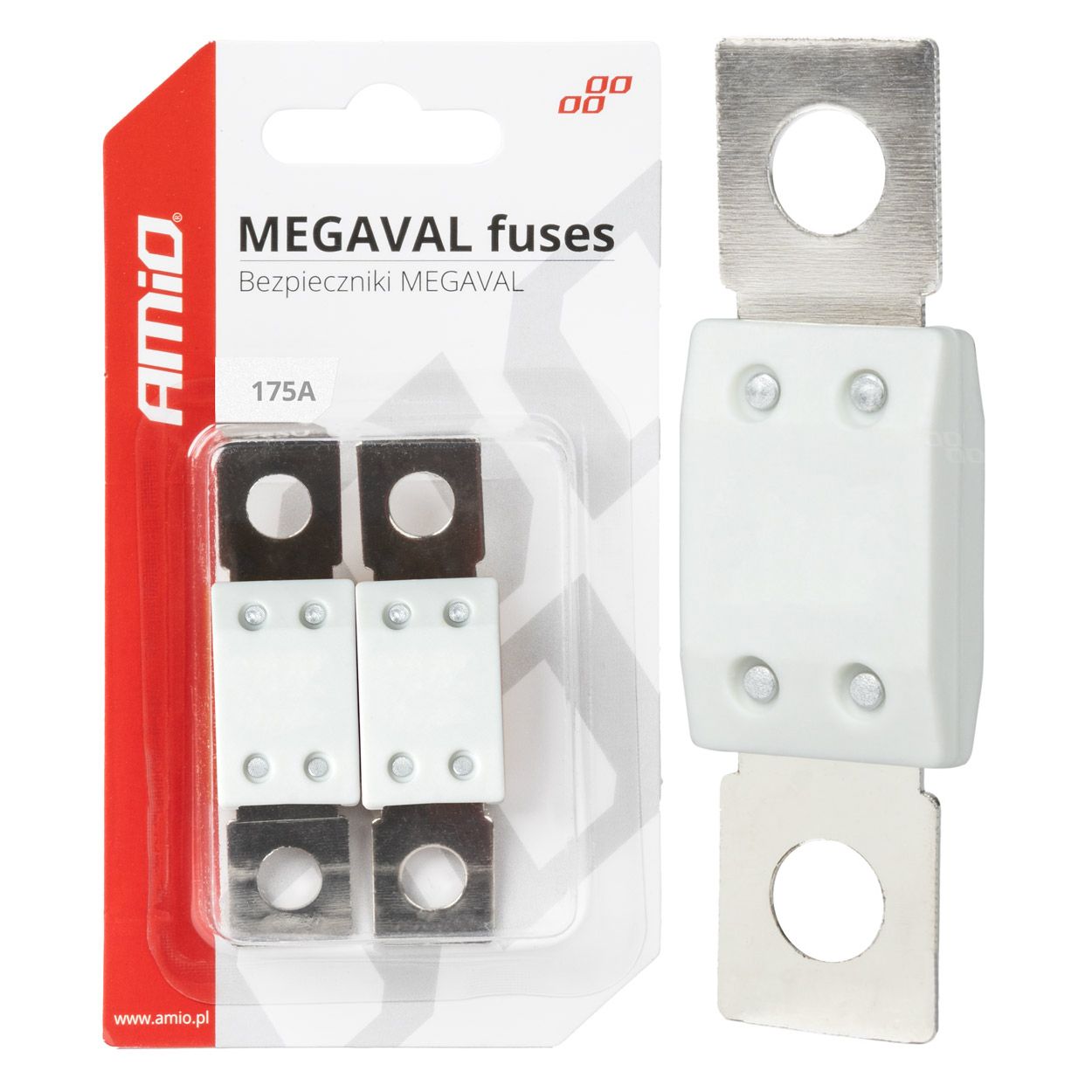Осигурач MEGAVAL 2PCS 175A blister AMIO-03466