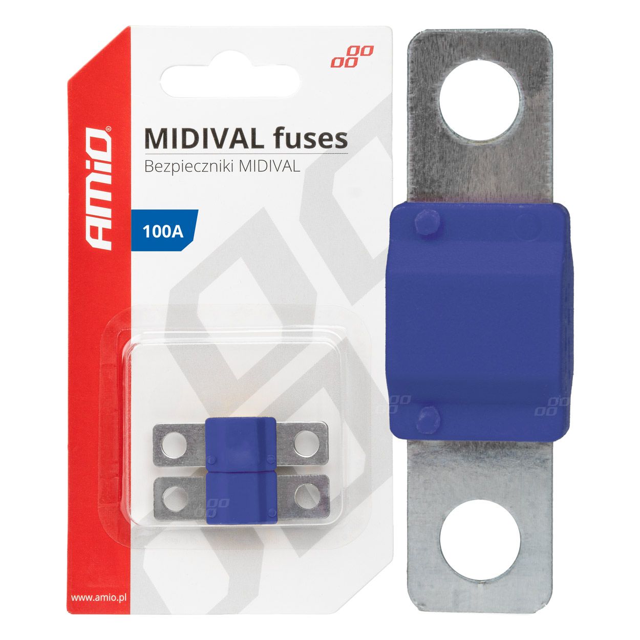 Осигурач MIDIVAL 100A 2pcs blister AMIO-03479