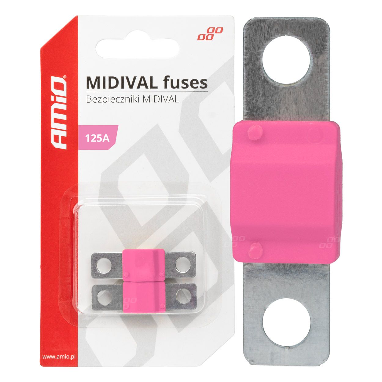 Осигурач MIDIVAL 125A 2pcs blister AMIO-03480