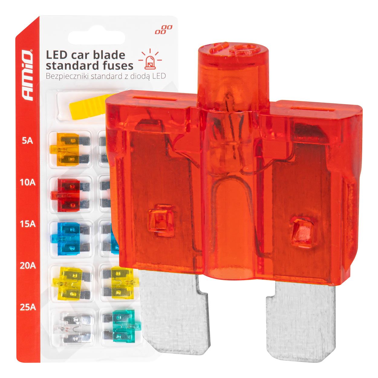 Сет осигурачи STANDARD LED 10pcs AMIO-04341