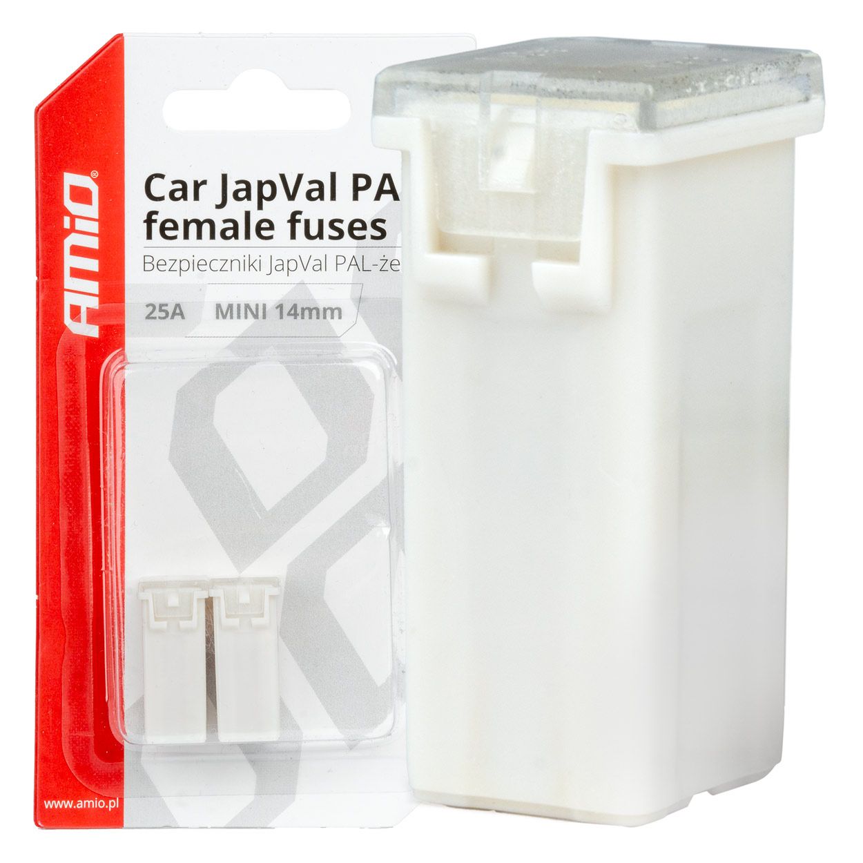 Осигурач JAPVAL PAL MINI 14mm 2pcs 25A blister AMIO-03436
