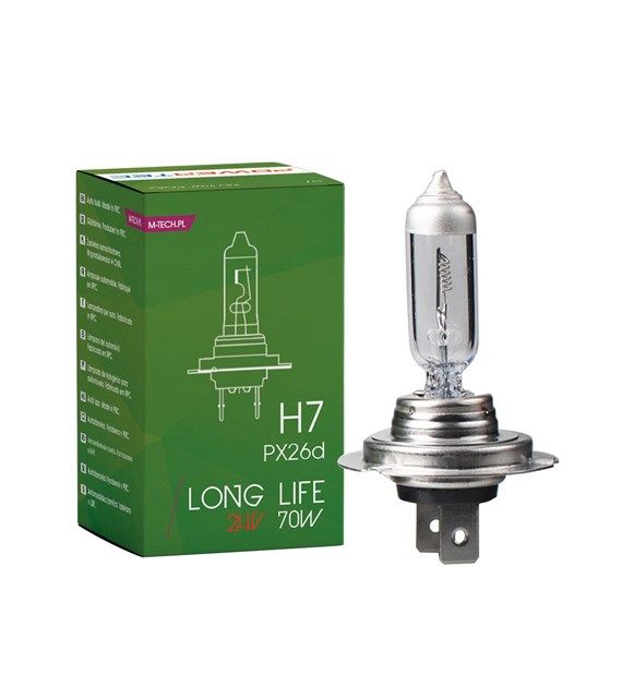 Сијалица сет PTXLL7 H7 24v Powertec Long Life M-Tech
