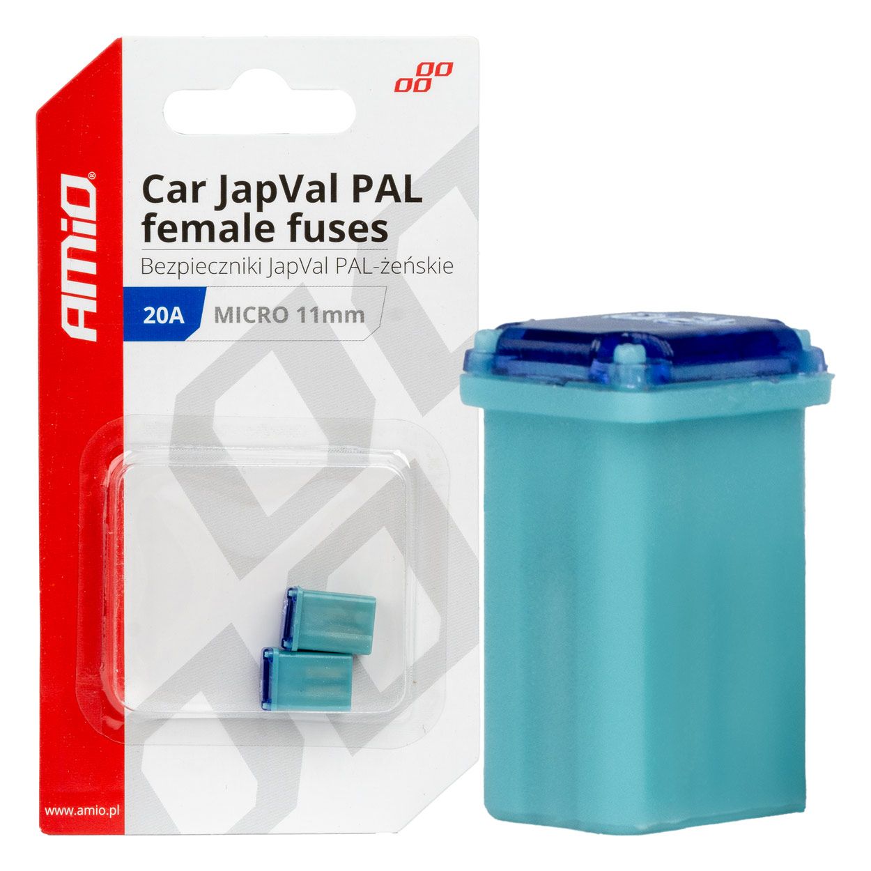 Осигурач JAPVAL PAL MICRO 11mm 2pcs 20A blister AMIO-03458