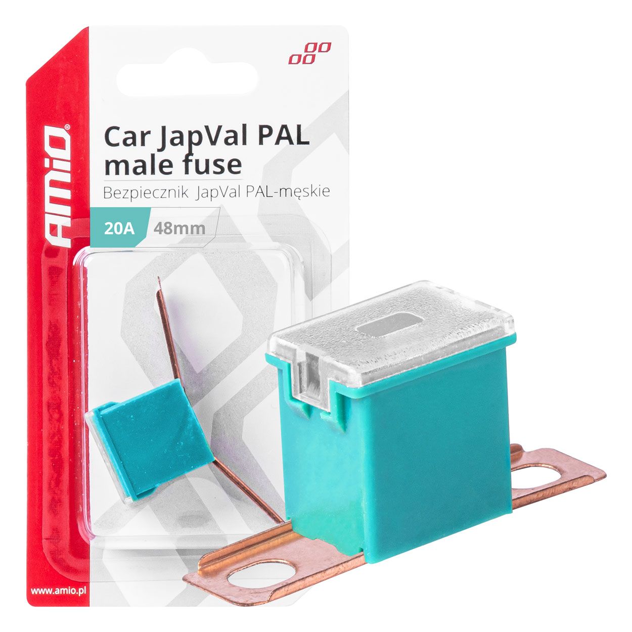 Осигурач JAPVAL PAL BENT  36/48mm 1pcs 20A blister AMIO-03417
