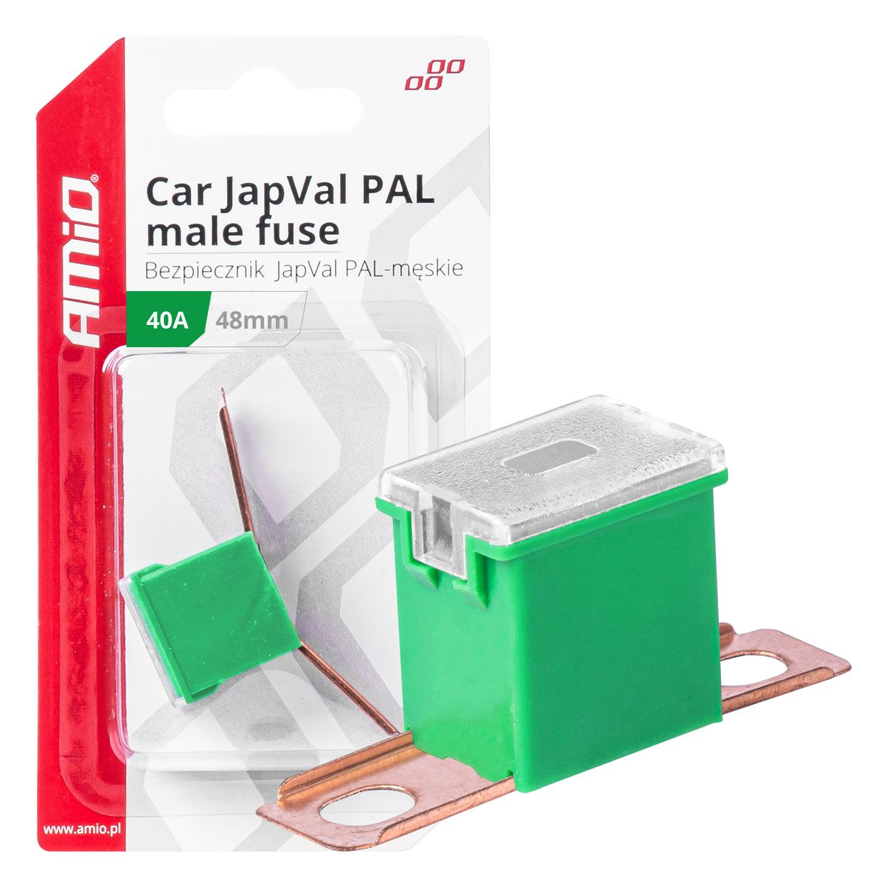Осигурач JAPVAL PAL BENT 36/48mm 1pcs 40A blister AMIO-03419