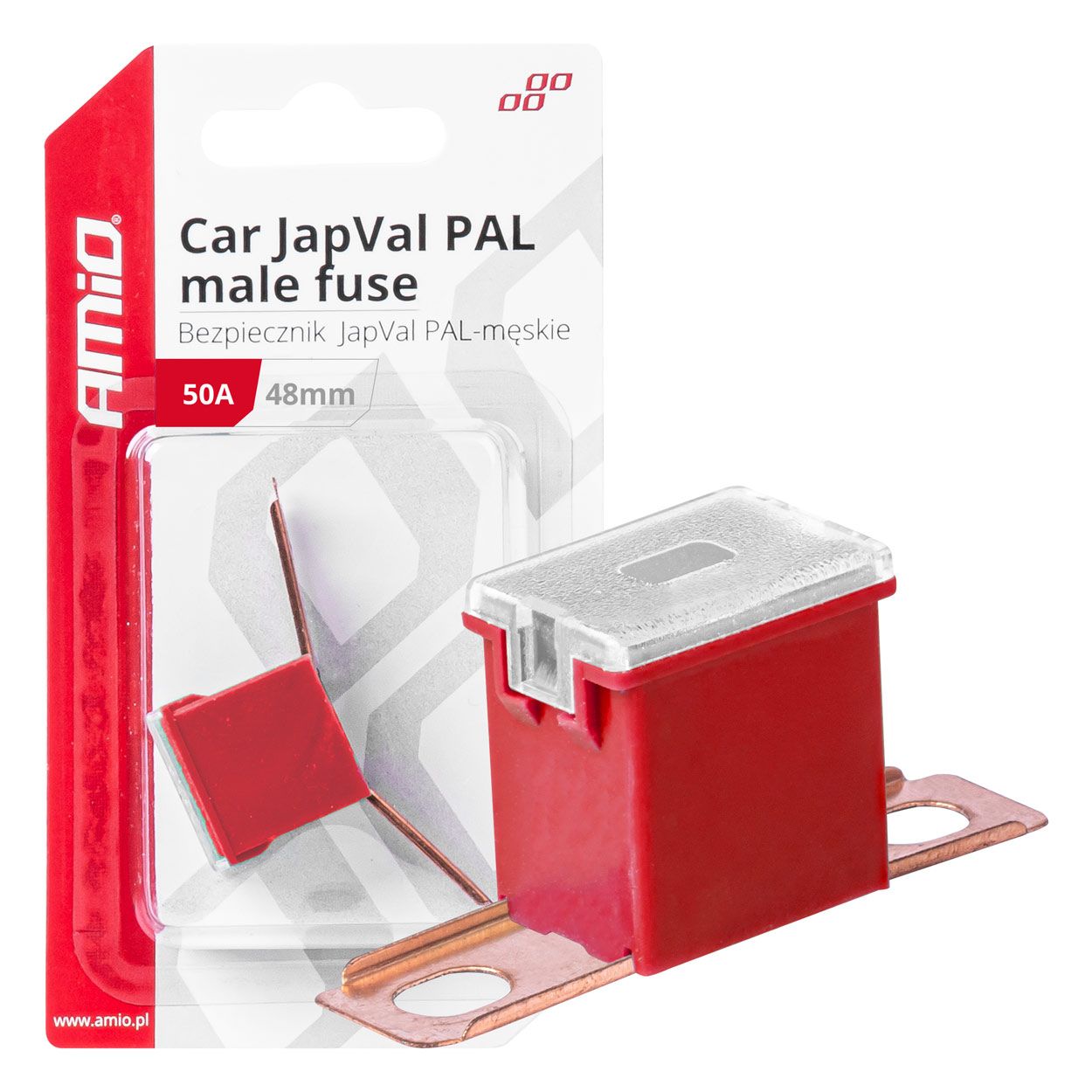 Осигурач JAPVAL PAL BENT 36/48mm 1pcs 50A blister AMIO-03420
