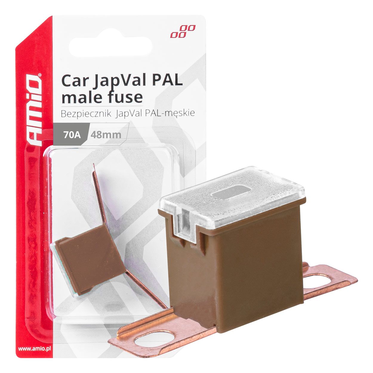 Осигурач JAPVAL PAL BENT 36/48mm 1pcs 70A blister AMIO-03422