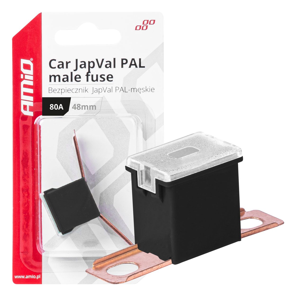 Осигурач JAPVAL PAL BENT 36/48mm 1pcs 80A blister AMIO-03423