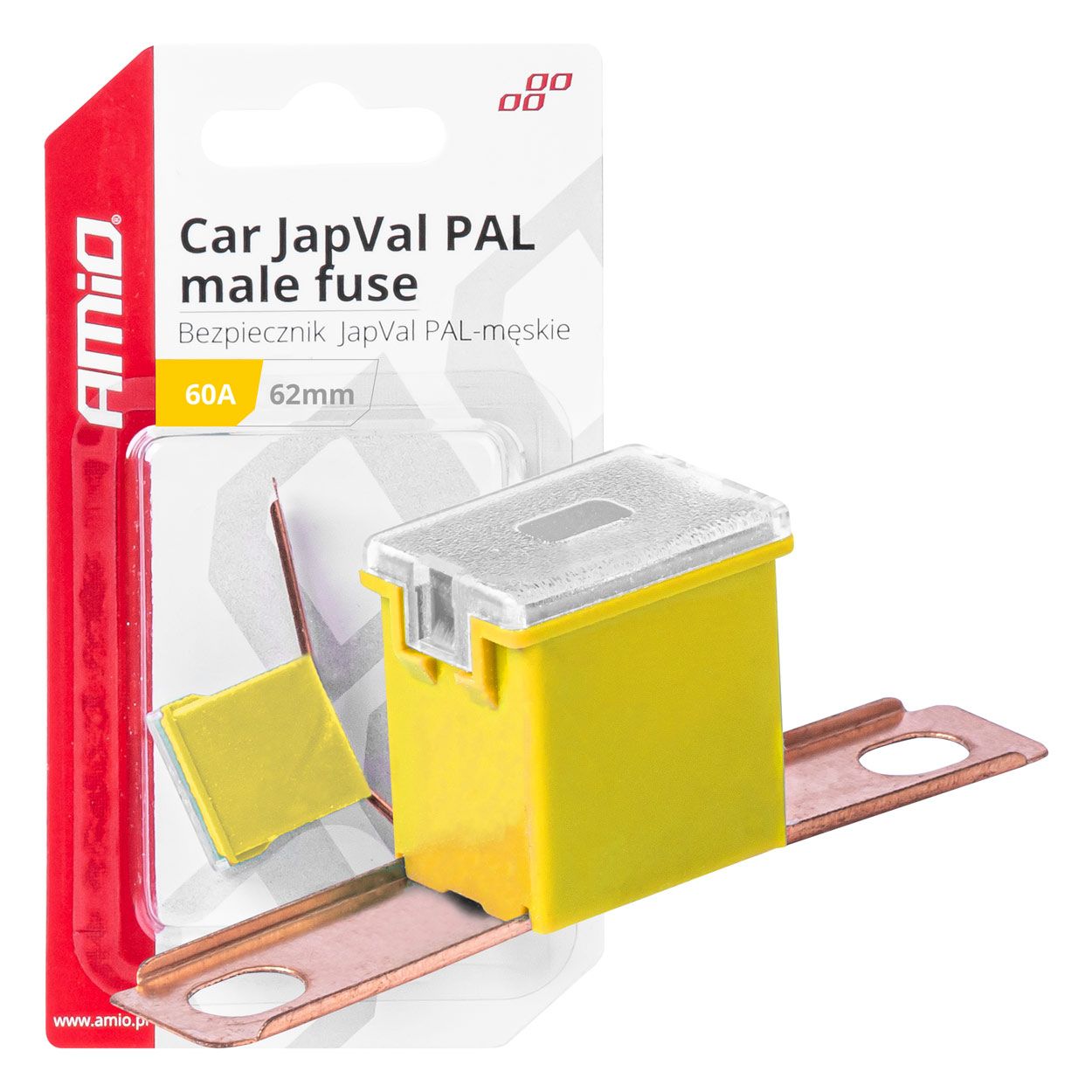 Осигурач JAPVAL PAL BENT 48/62mm 1pcs 60A blister AMIO-03430