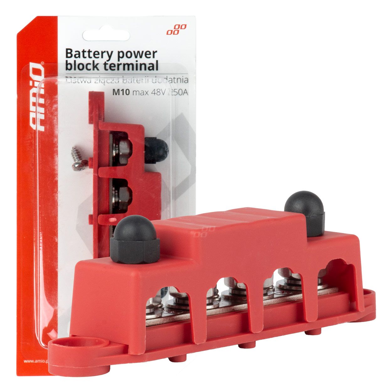 Терминал за струја M10 4-stud max 48V 250A AMIO-03812