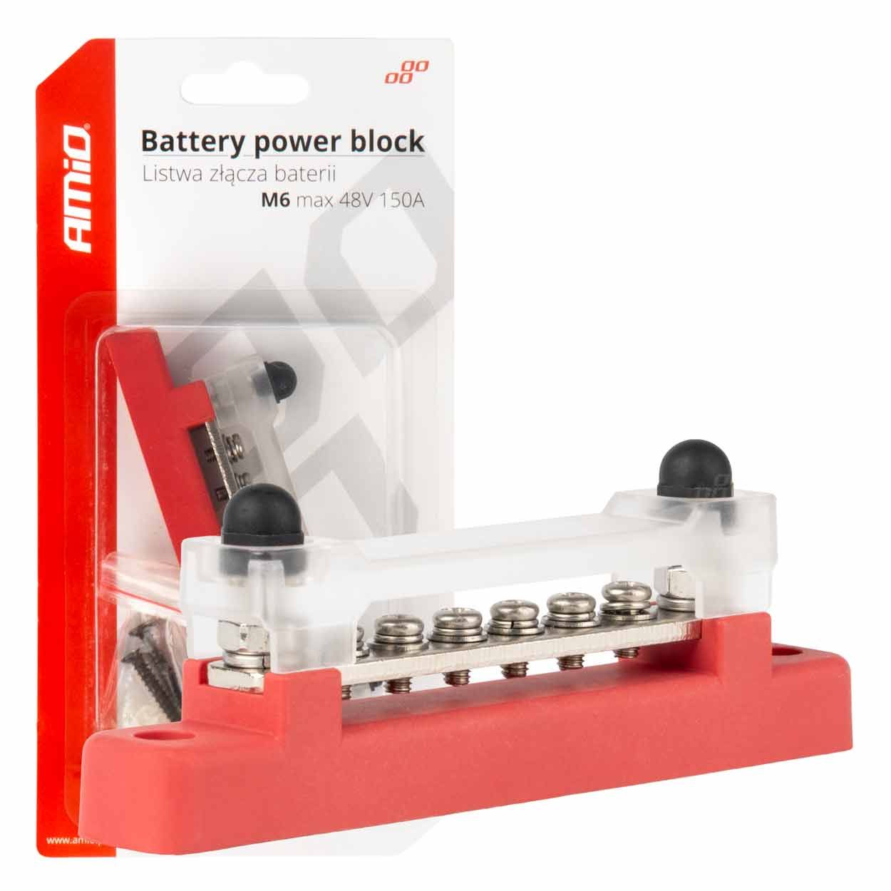 Терминал за струја red M6 6-stud max 48V 150A AMIO-03810
