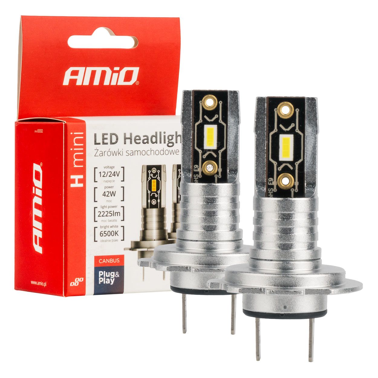 Сијалица LED AMIO-03332 max42W H7/H18 Amio