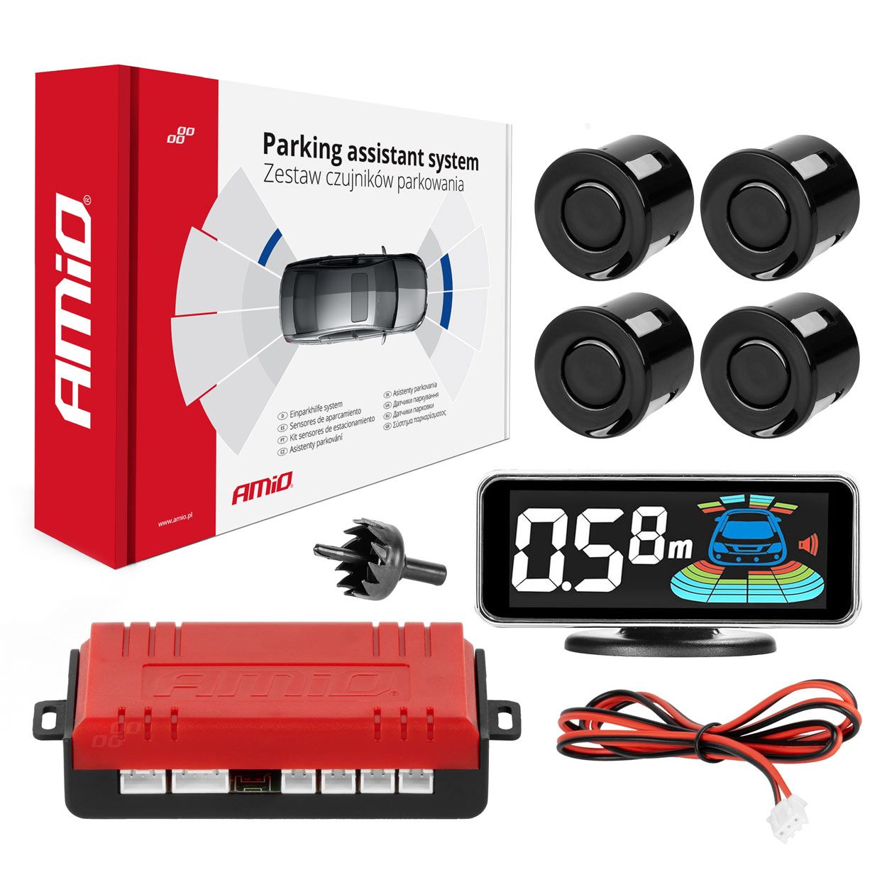 Паркинг сензор 4 LED-GRAF 3D AMIO-03185