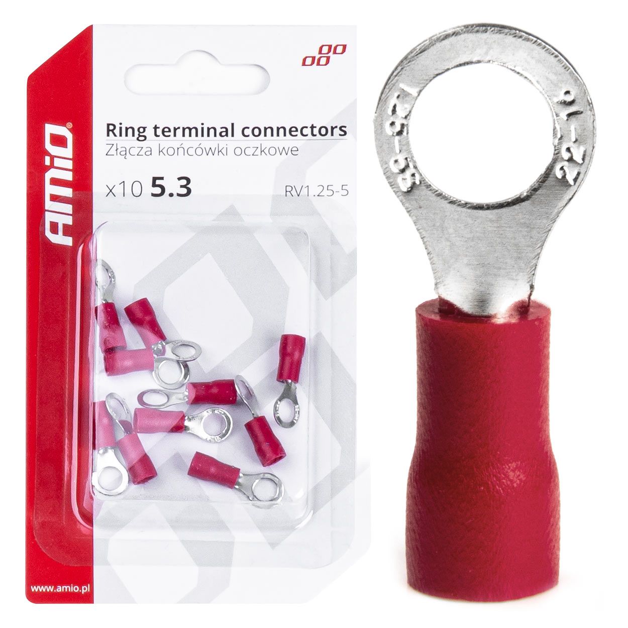 Кабел папуча RV 1.25-5 10pcs AMIO-03077