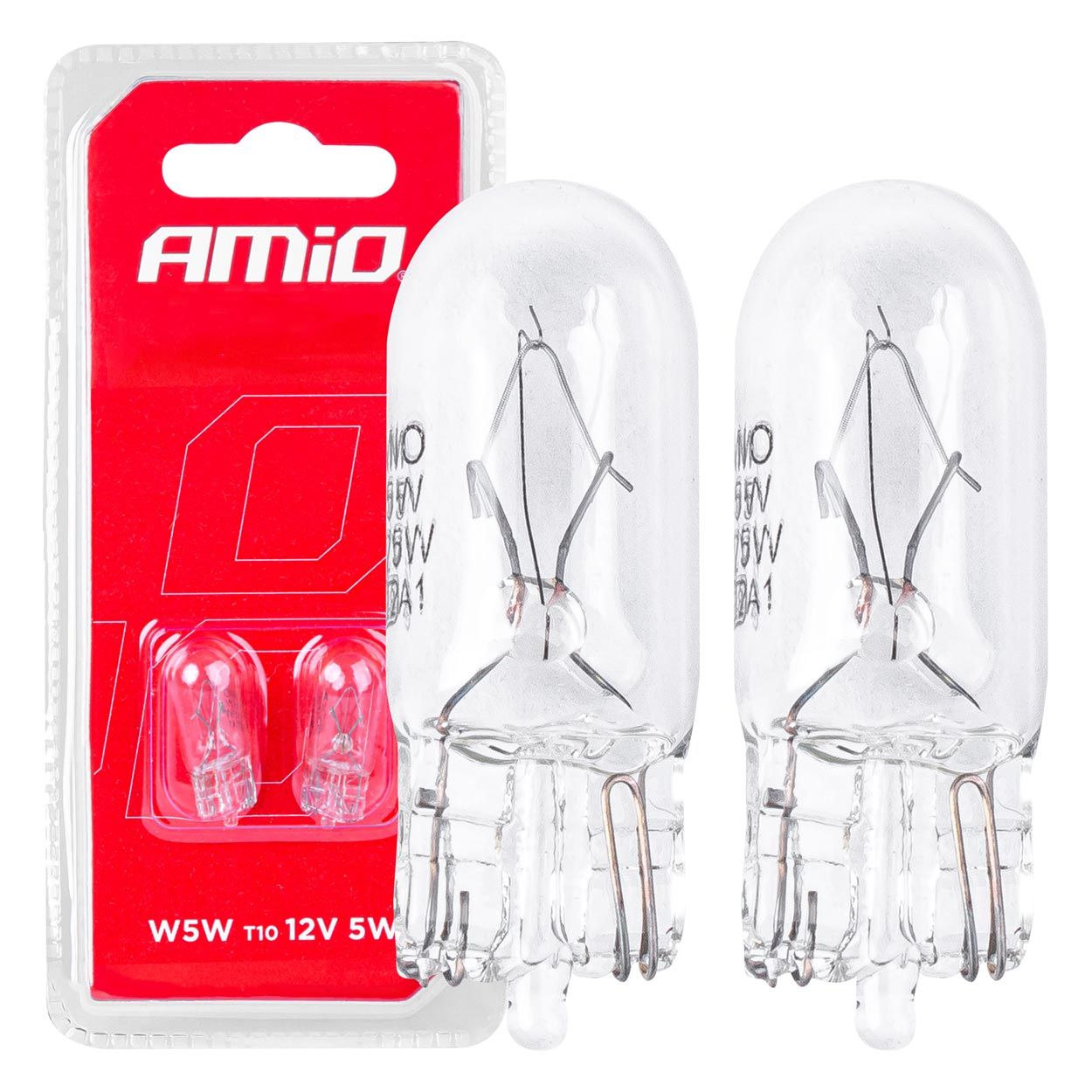 Сијалица AMIO-03346 T10 W5W W2.1x9.5d 12v 2pcs blister
