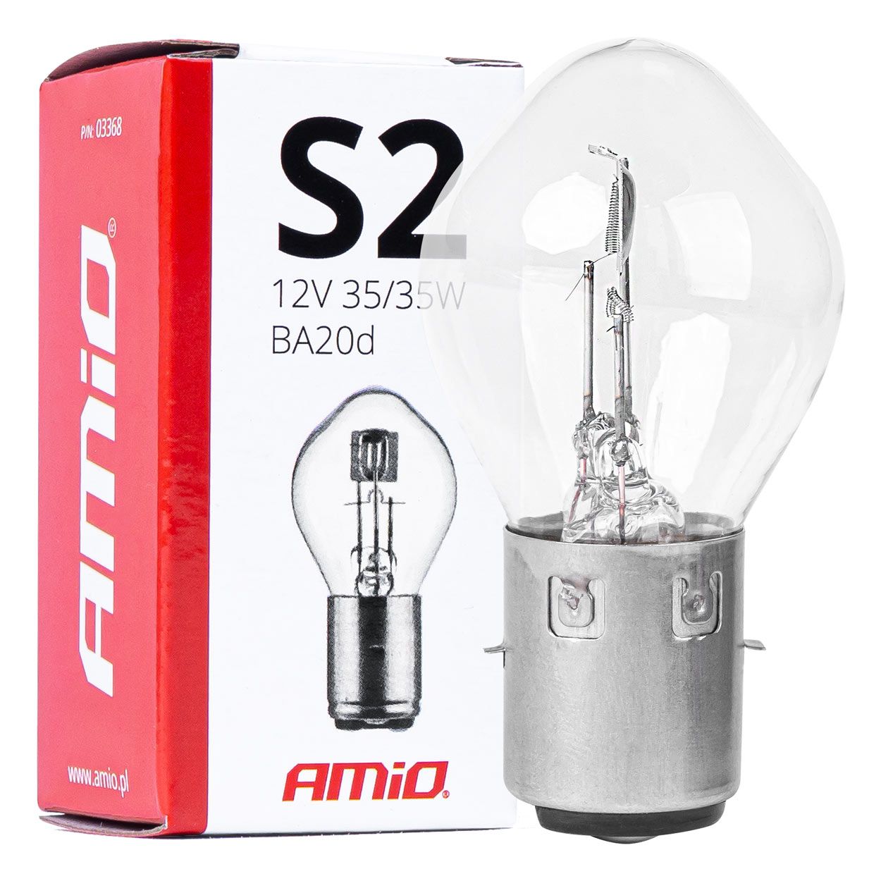 Сијалица AMIO-03368 S2 12V 35/35W BA20d