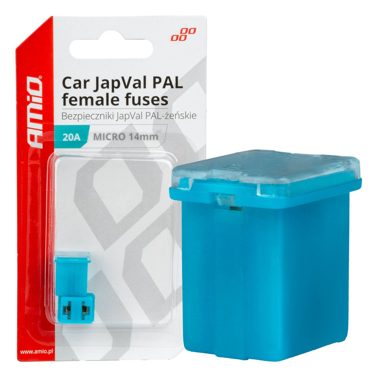 Осигурач JAPVAL PAL MICRO 14mm 2pcs 20A blister AMIO-03451