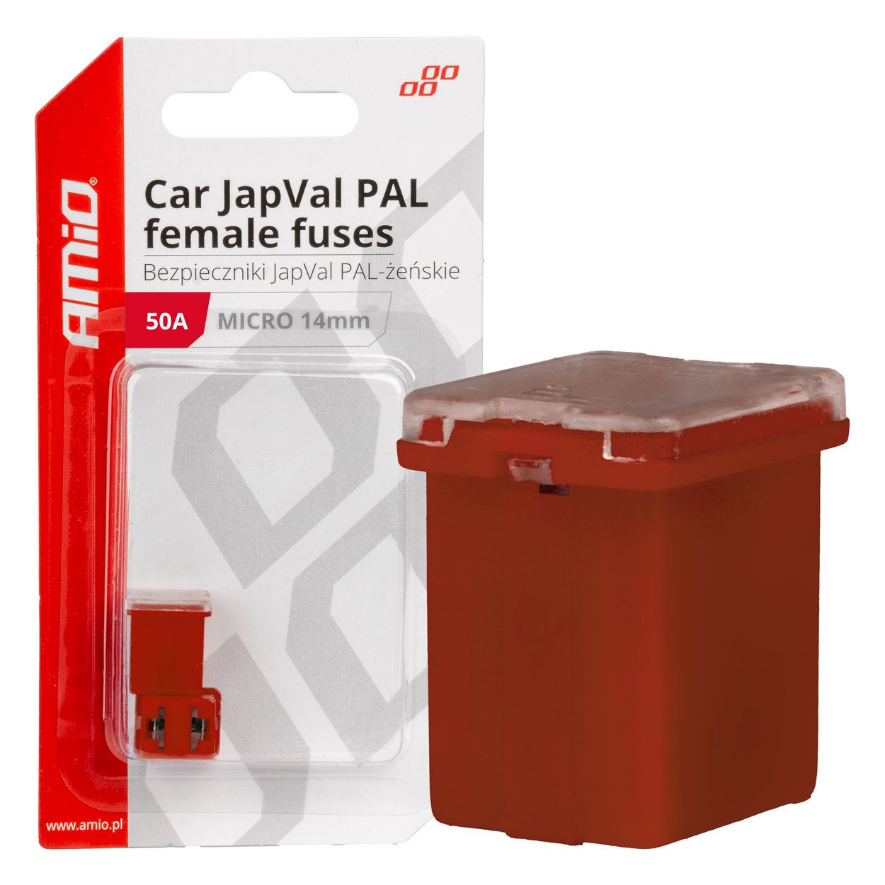 Осигурач JAPVAL PAL MICRO 14mm 2pcs 50A blister AMIO-03455