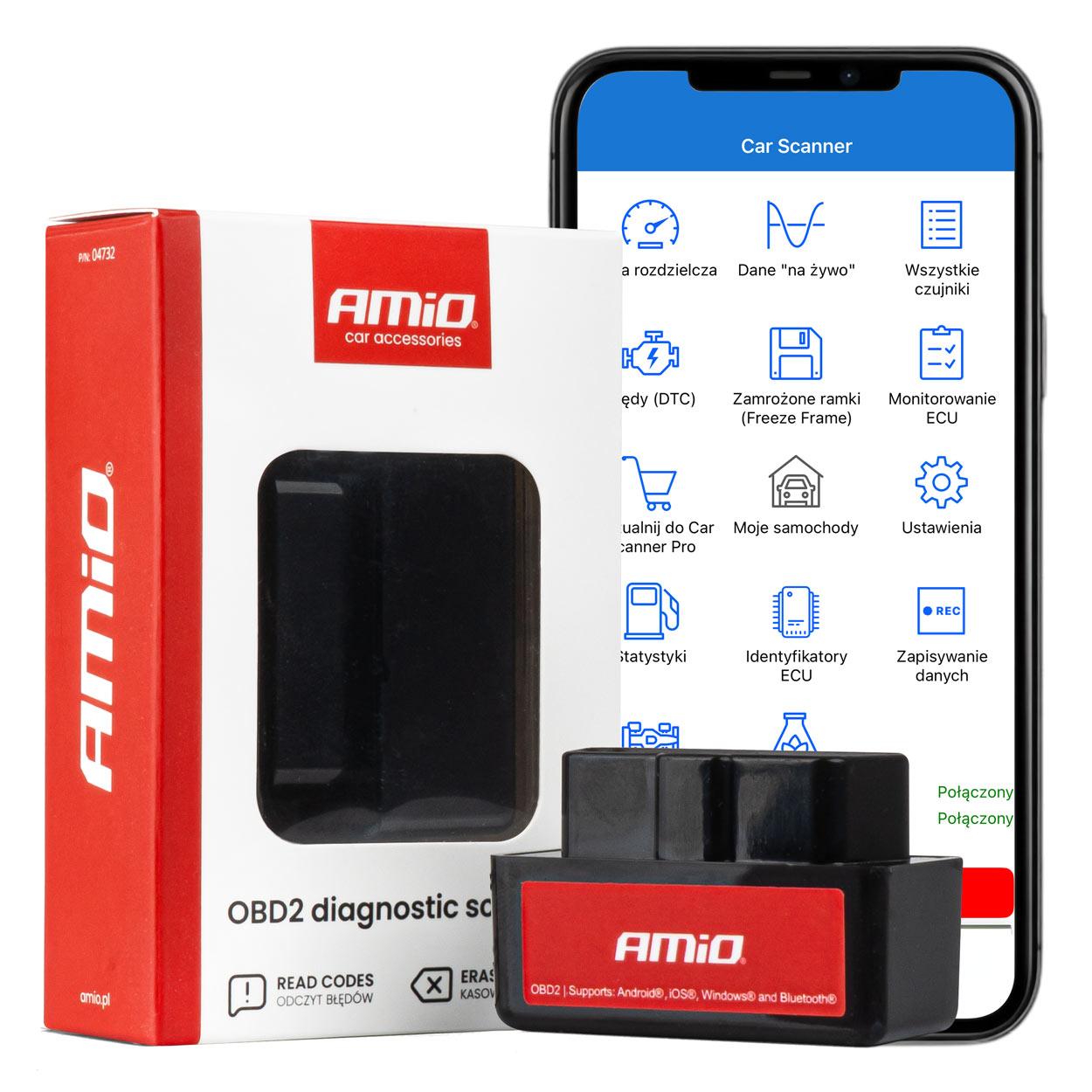 Тестер OBD2 BT AMIO-04732