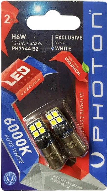 Сијалица PH7744 H6W 3+3+3 LED Can-Bus Ekclusive Serie 6000K СЕТ (2пар.)